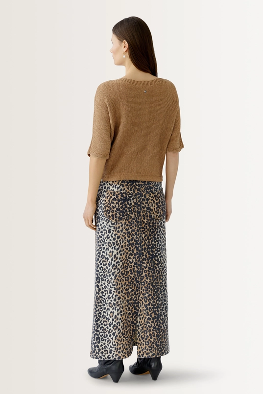 Cropped pullover met trekkoord OUI