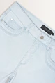 Cropped skinny jeans met onafgewerkte zoom
