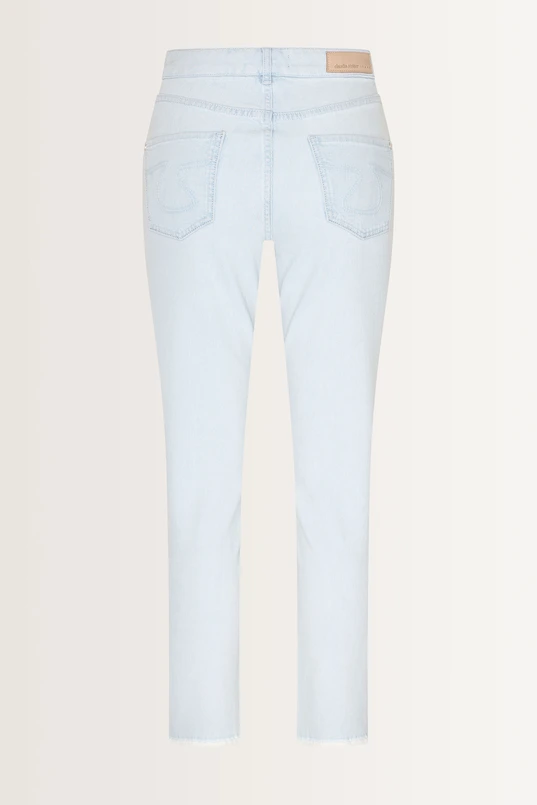 Cropped skinny jeans met onafgewerkte zoom