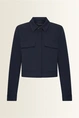 Cropped utility jasje met borstzakken