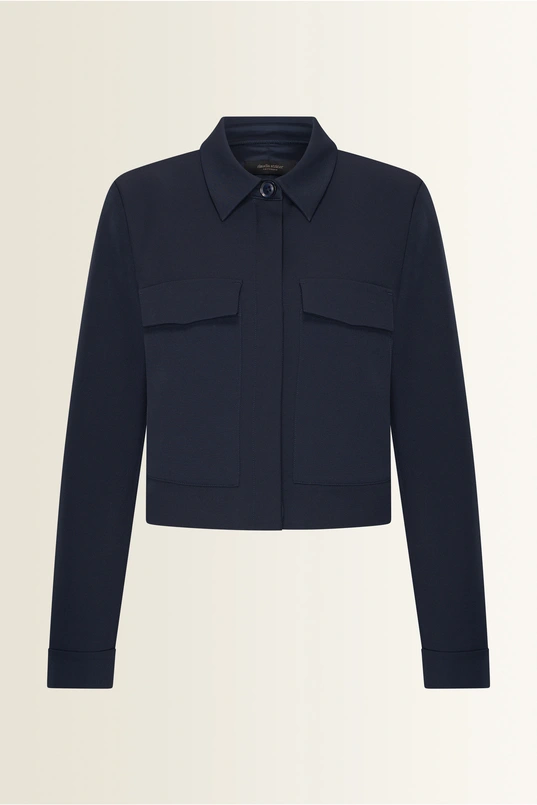 Cropped utility jasje met borstzakken