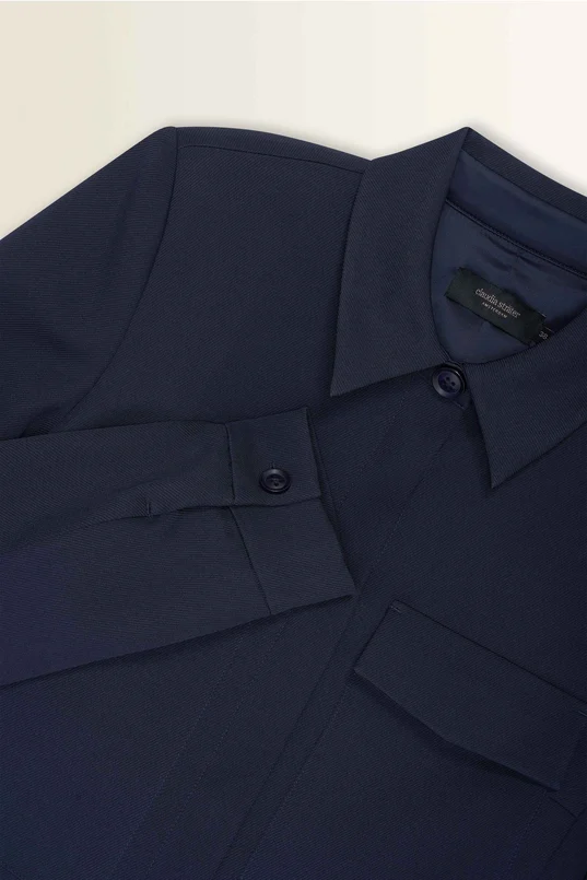 Cropped utility jasje met borstzakken