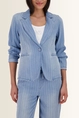 Denim blazer met krijtstreep Monari