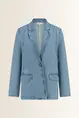 Denim blazer met reverskraag