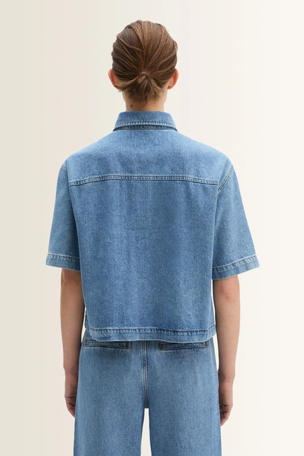 Denim blouse met borstzak Marc O'Polo