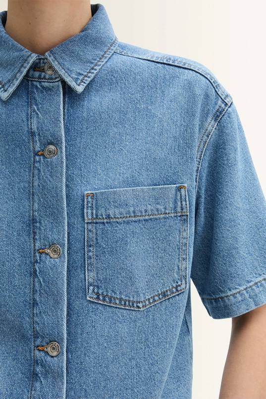 Denim blouse met borstzak Marc O'Polo