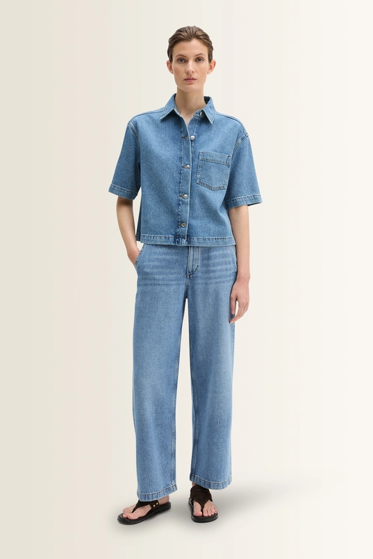 Denim blouse met borstzak Marc O'Polo