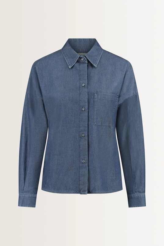 Denim blouse met borstzak Nettare Max Mara Weekend