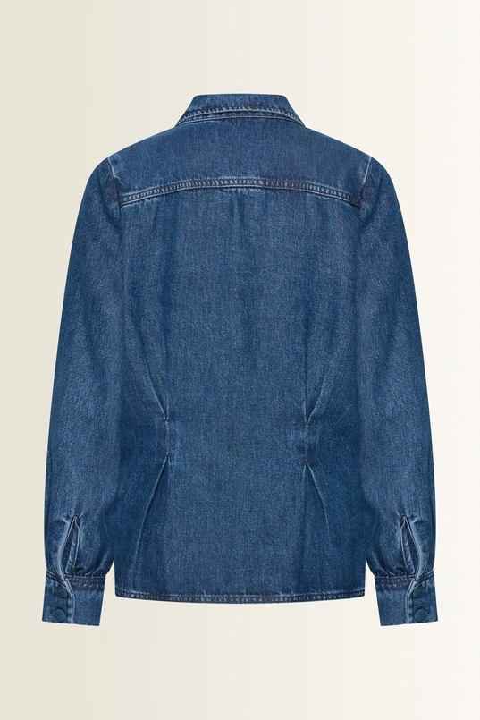 Denim blouse met overslag