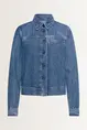 Denim blouse met plooidetail