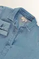 Denim blouse met V-hals