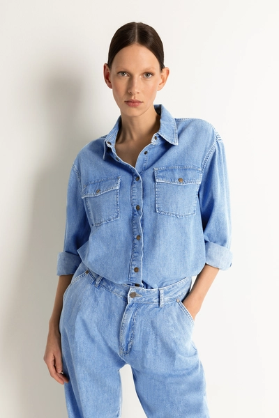 Denim blouse