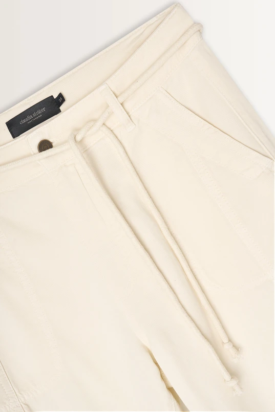 Denim broek met utility-details