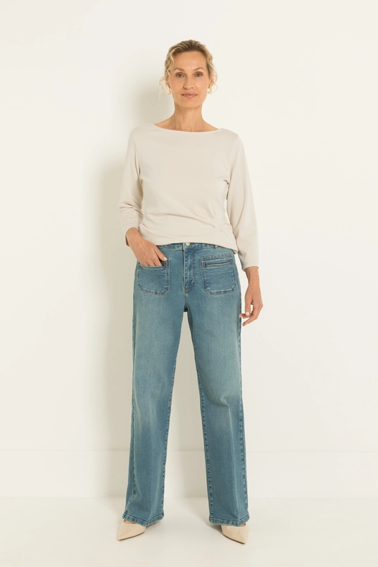 Denim broek met voorzakken