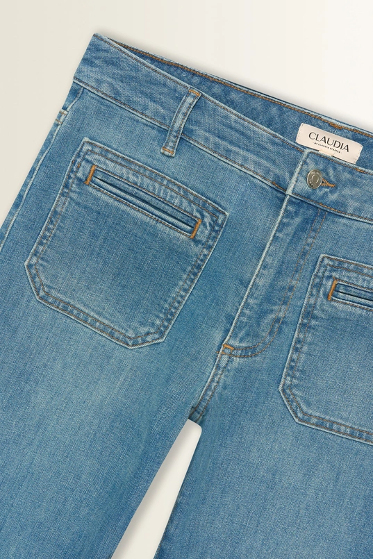 Denim broek met voorzakken