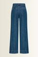 Denim broek wijde pijp