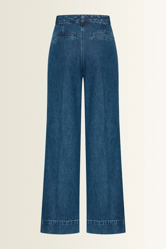 Denim broek wijde pijp