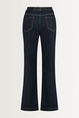 Denim chino met decoratief gespje