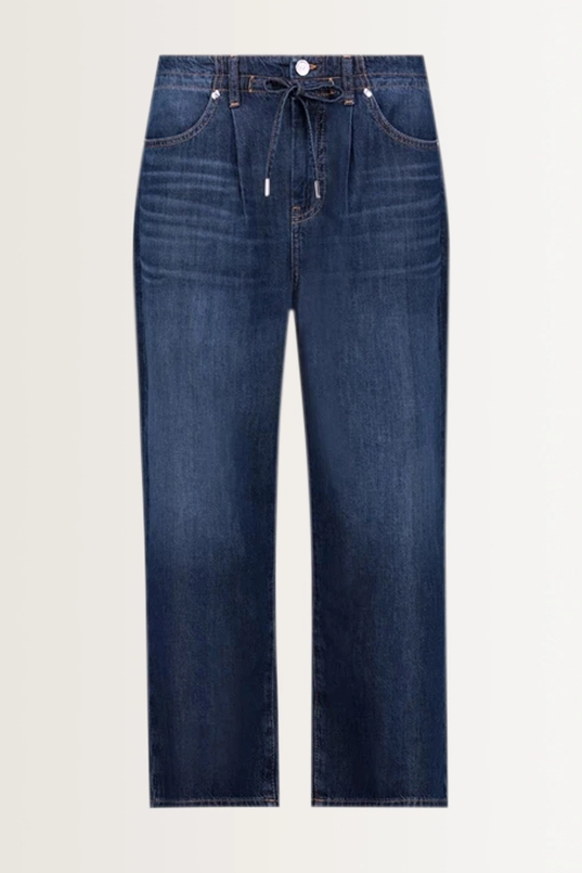 Denim culotte met strikceintuur Monari