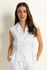 Denim gilet elastische taille