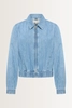 Denim jasje met bloezend effect