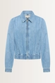 Denim jasje met bloezend effect