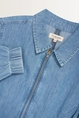 Denim jasje met bloezend effect