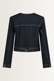 Denim jasje met decoratief gespje