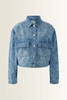 Denim jasje met paisleyprint OUI