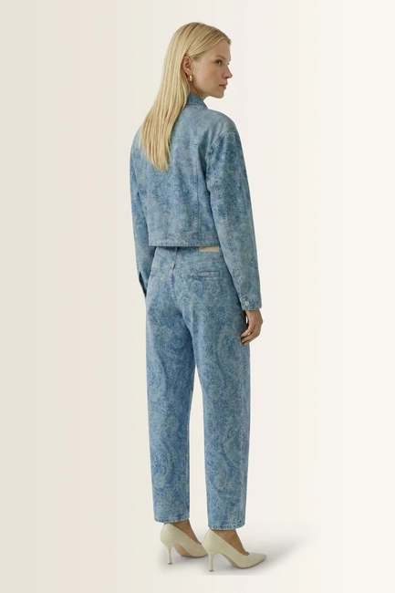 Denim jasje met paisleyprint OUI