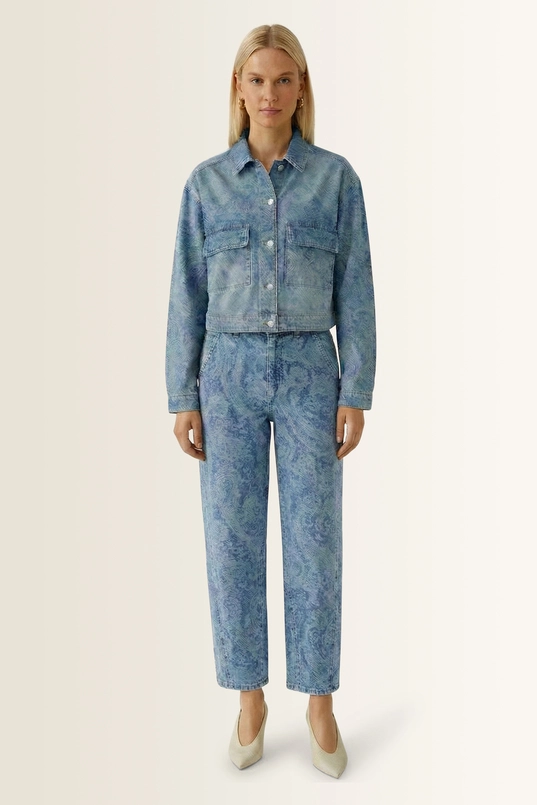 Denim jasje met paisleyprint OUI