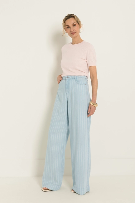 Denim jeans met pinstripes