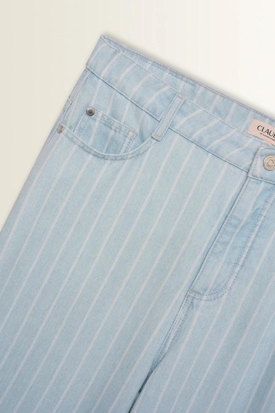 Denim jeans met pinstripes