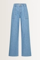Denim jeans met wijde pijpen