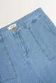 Denim jeans met wijde pijpen