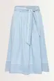 Denim rok met strikceintuur
