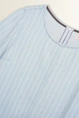 Denim top met pinstripes