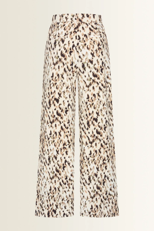 Dierenprint travel broek