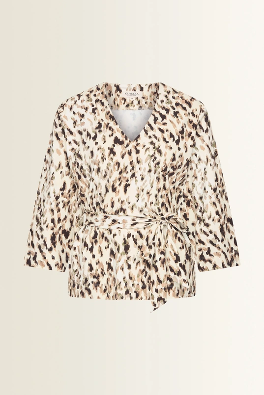 Dierenprint travel top