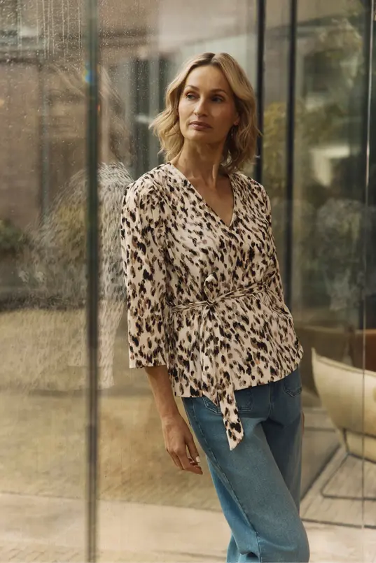 Dierenprint travel top