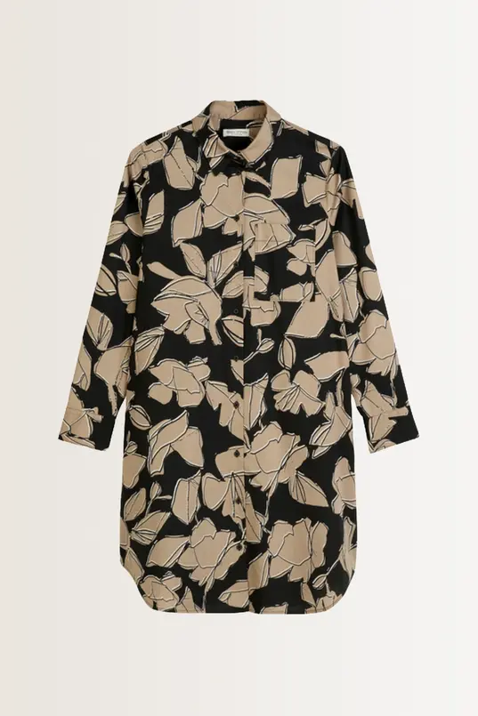 Doorknoopjurk met bloemenprint Marc O'Polo