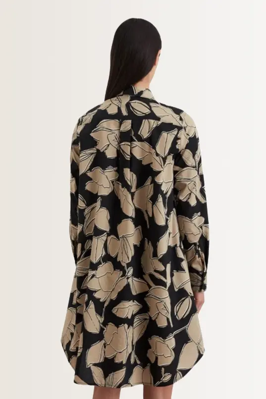 Doorknoopjurk met bloemenprint Marc O'Polo