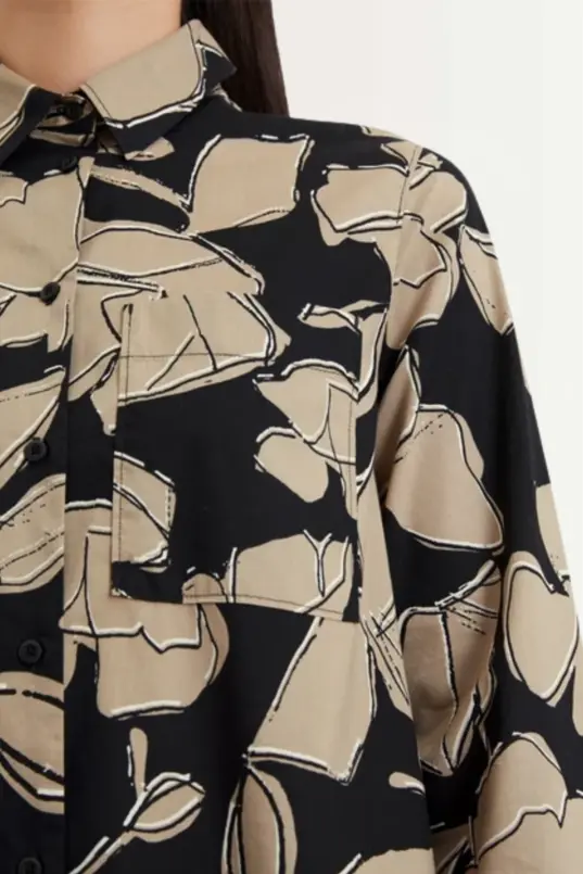 Doorknoopjurk met bloemenprint Marc O'Polo