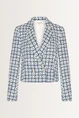 Double-breasted jacquard blazer