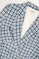 Double-breasted jacquard blazer