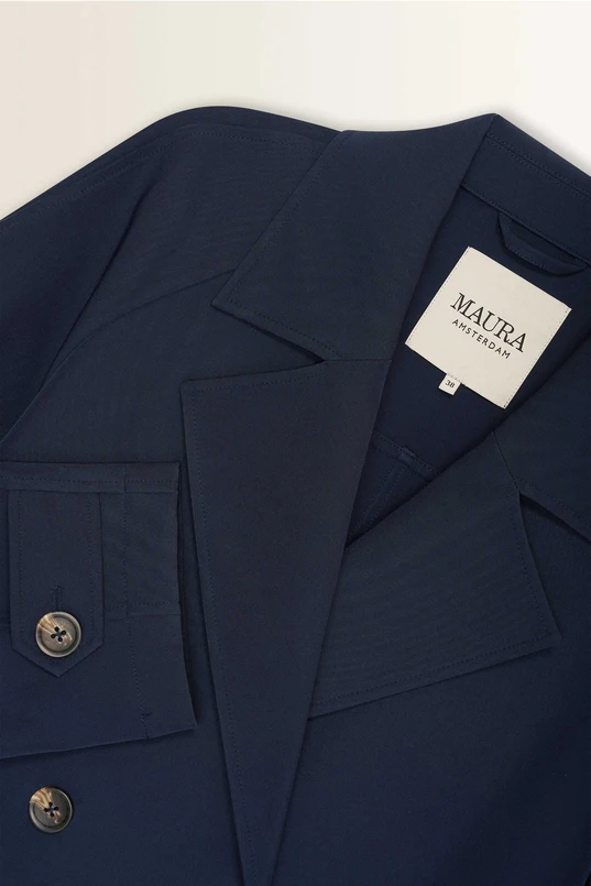 Double-breasted trenchcoat met ceintuur Maura