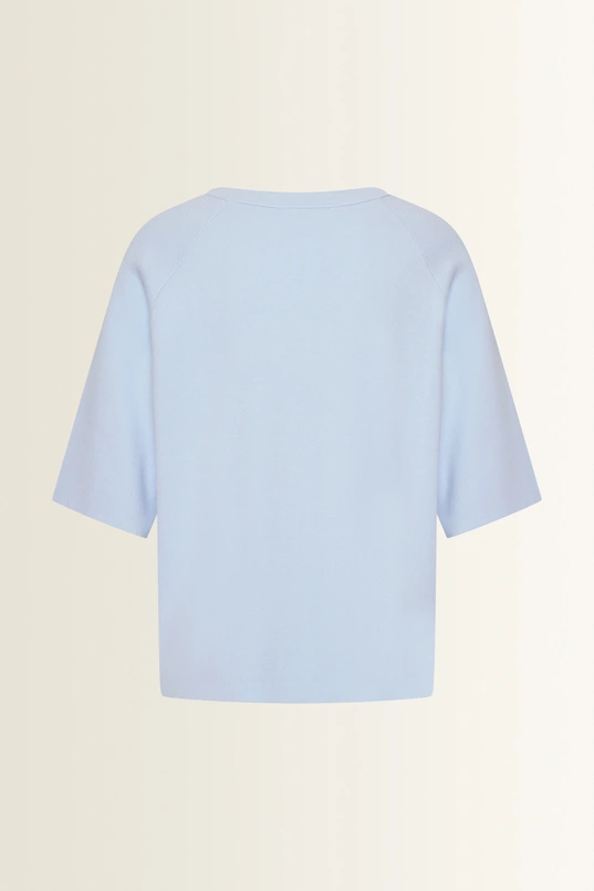 Double knit trui met korte mouwen