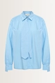 Effen blouse met afneembare stropdas