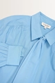Effen blouse met afneembare stropdas
