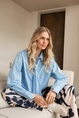 Effen blouse met afneembare stropdas